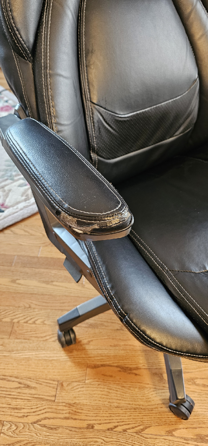 Black Leather Office Chair. GUC. $60. - photo 4