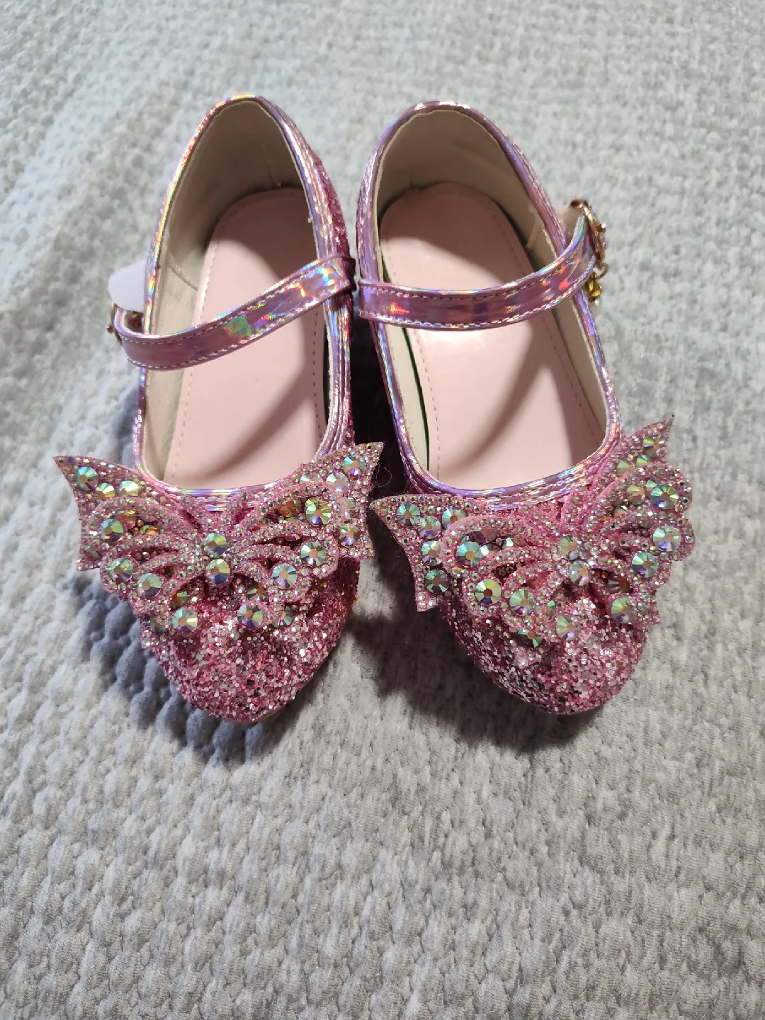 Pink Glittery Princess Shoes - Size 27 thumbnail