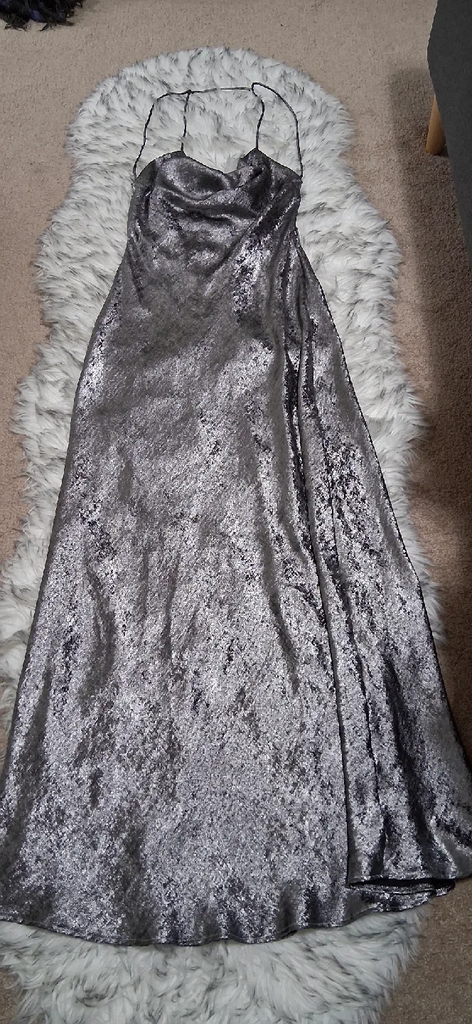 Zara Silver Evening Dress image indicator(2)