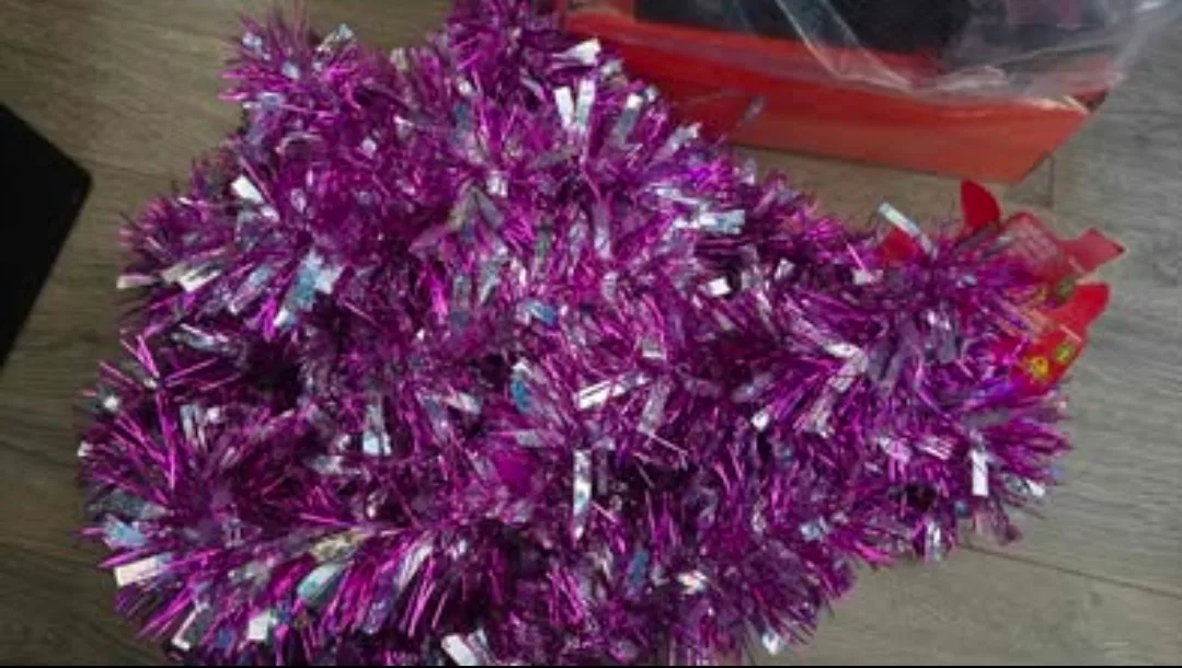 Holiday Time 12 Glass Ornaments - Pink/Purple image indicator(6)