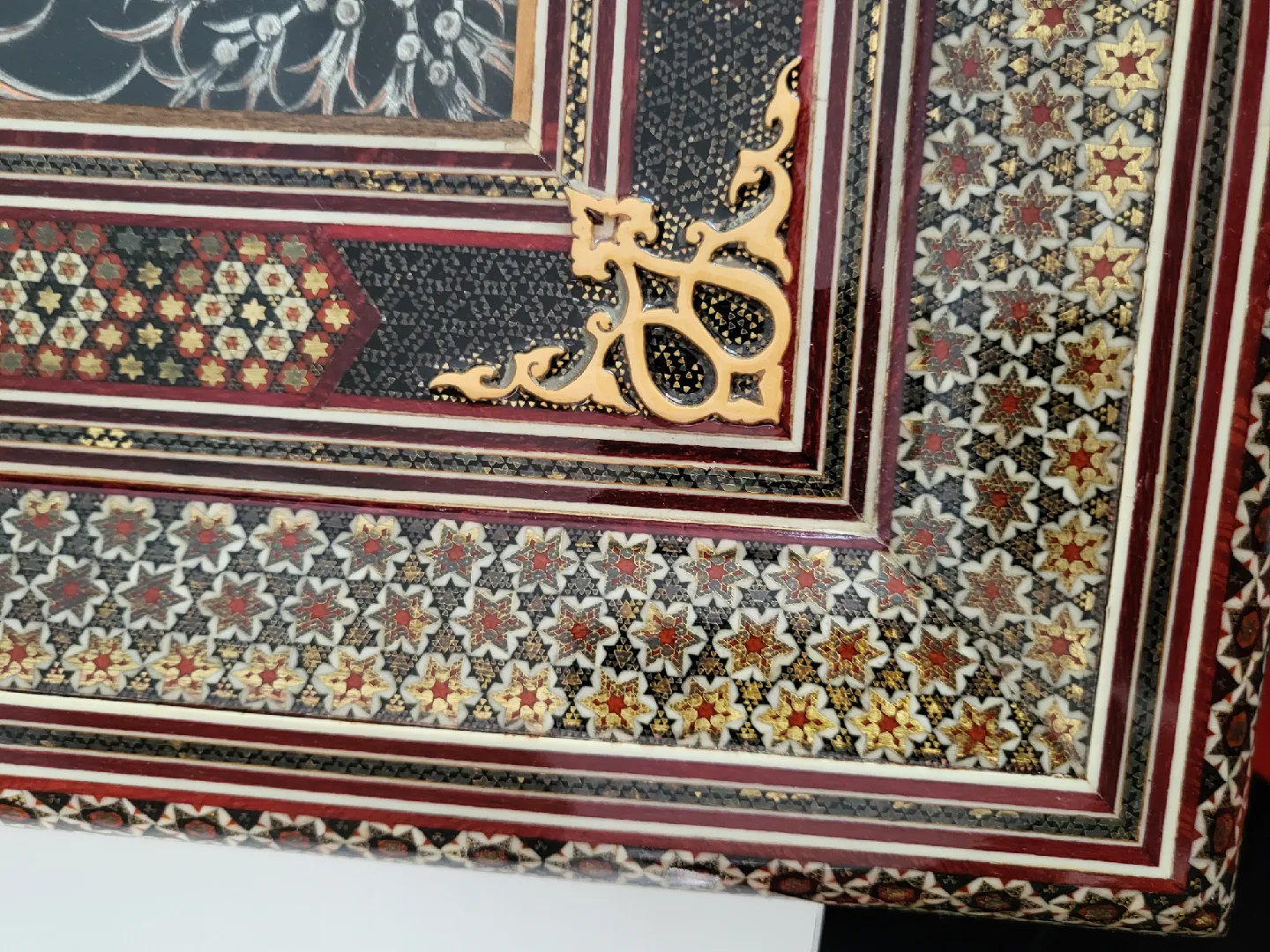 Vintage Marquetry Art Picture Frame image indicator(5)