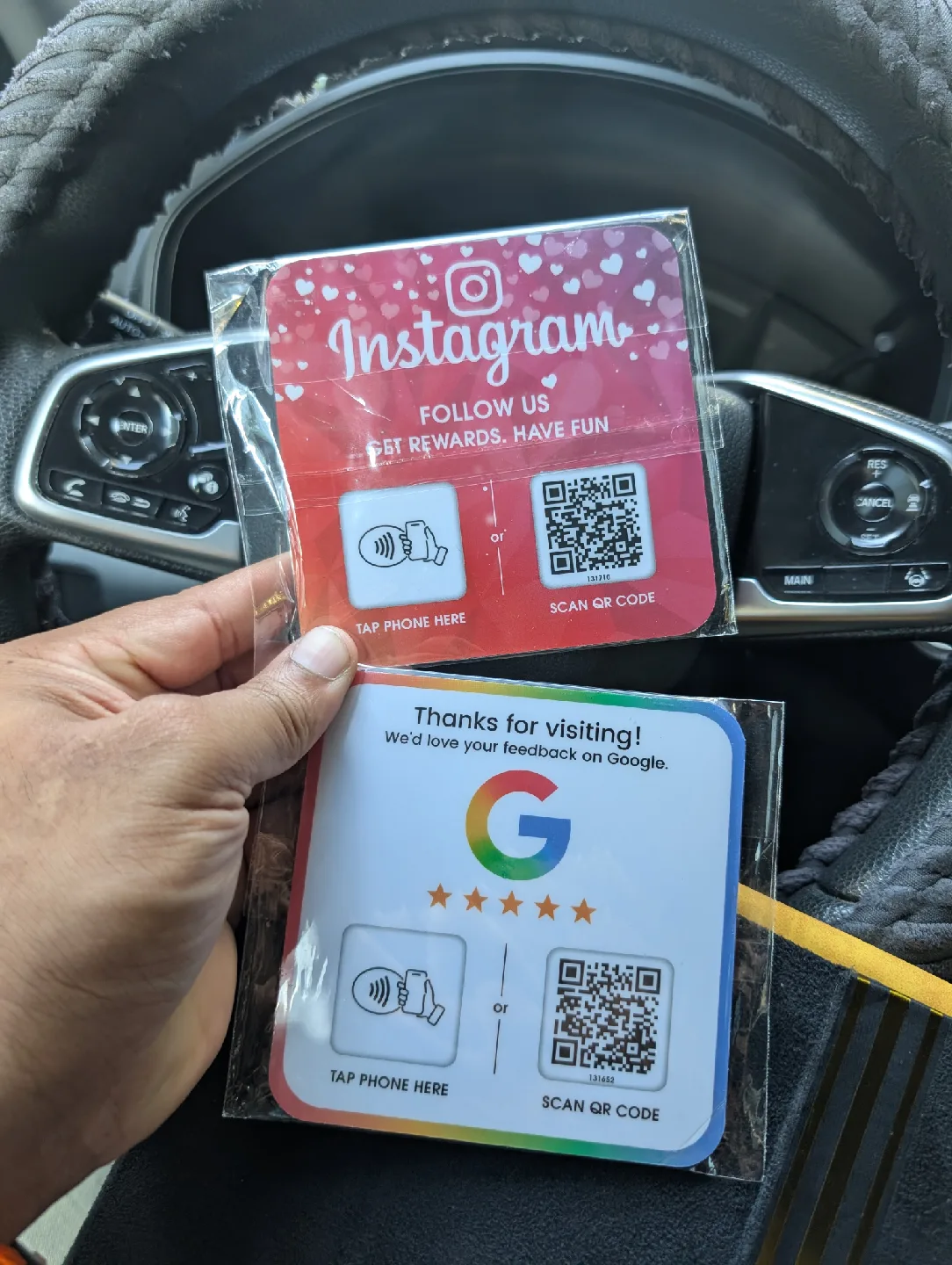 Instagram & Google Follow/Review Cards,  Keychains image indicator(4)