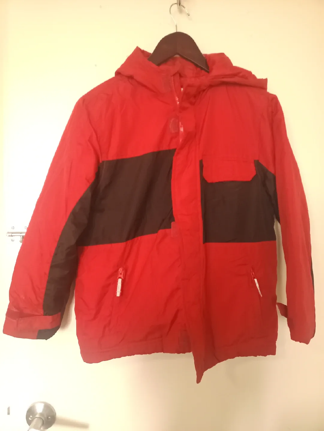Old Navy Red & Black Kids Winter Jacket - Size M (8)