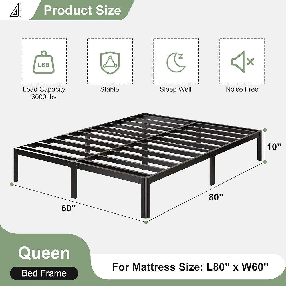 Queen Size Metal Bed Frame - Platform Style - photo 2