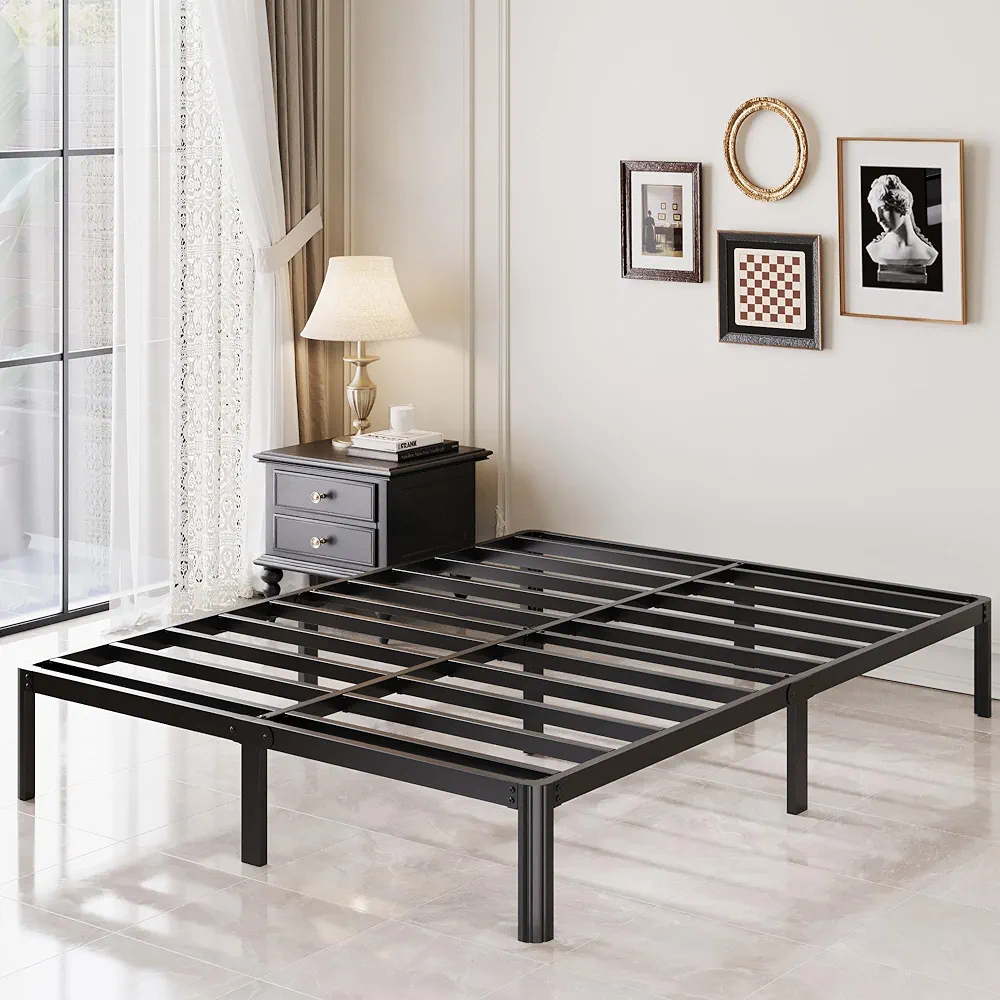 Queen Size Metal Bed Frame - Platform Style