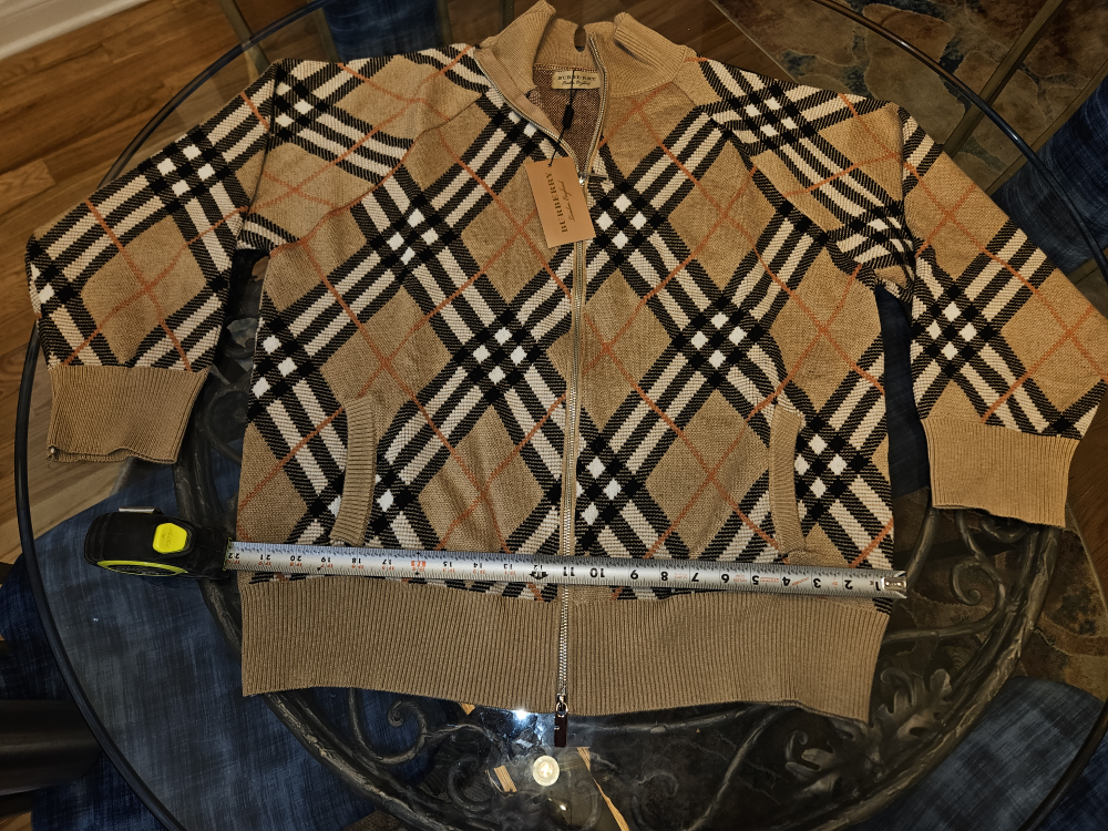 Burberry cardigan men's size large
