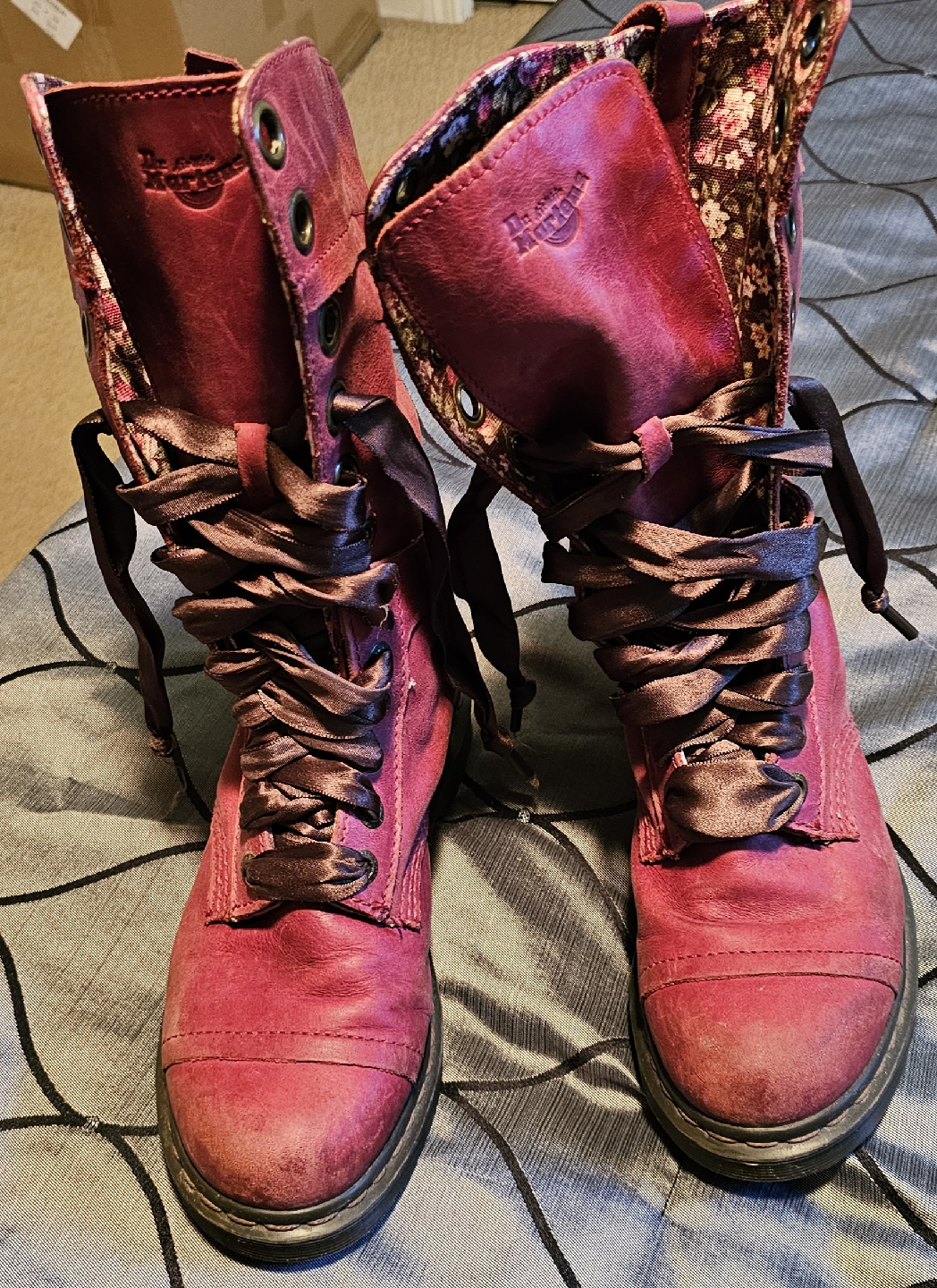 Dr. Martens Burgundy Boots, Size 39 - photo 2