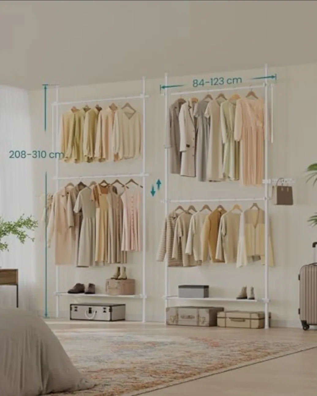 SONGMICS Garment Rack - Adjustable Height image indicator(2)