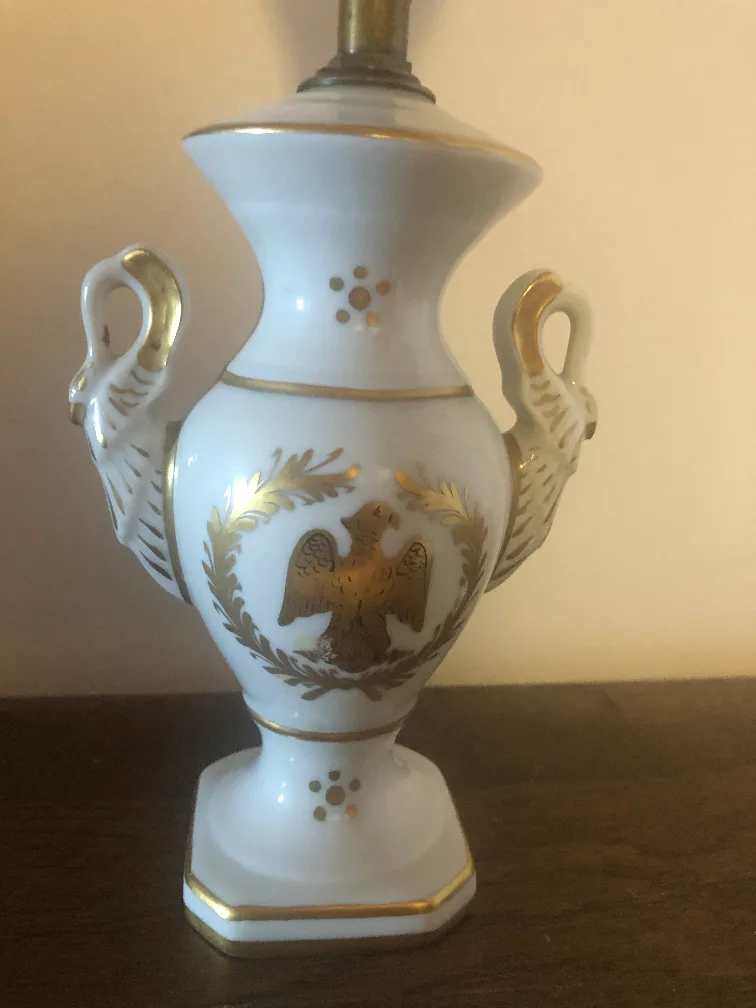 Goudeville Limoges France Porcelain Lamp thumbnail