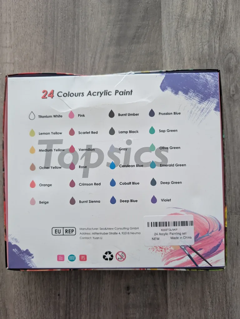 Topsics 24 Acrylic Paint Set - New image indicator(2)