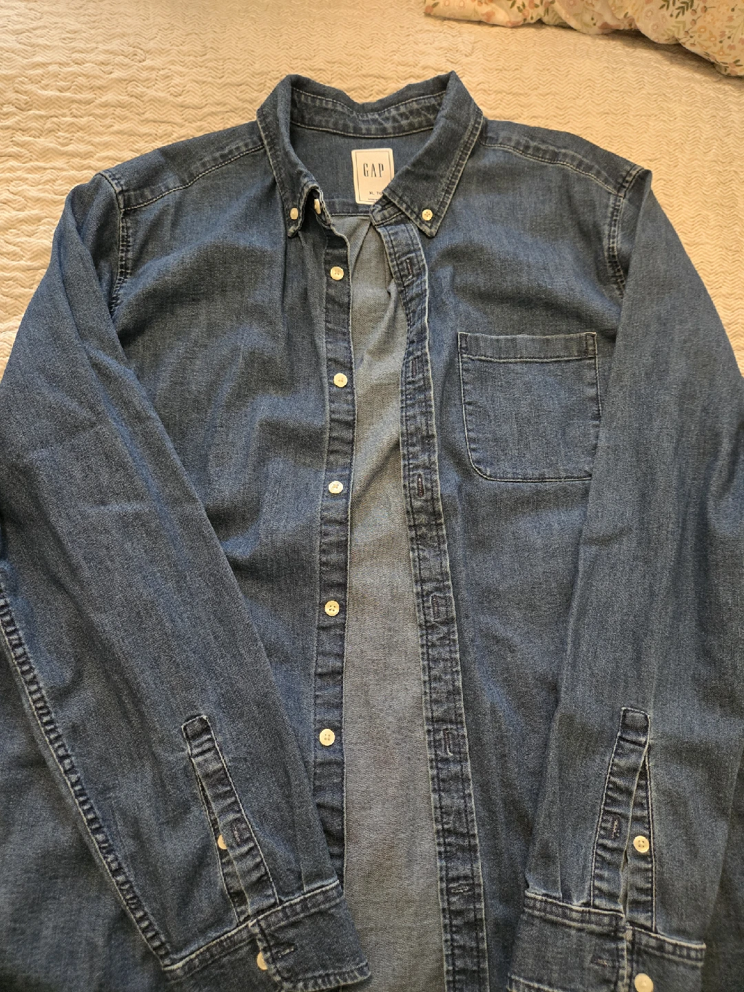 GAP Denim Button-Down Shirt - XL
