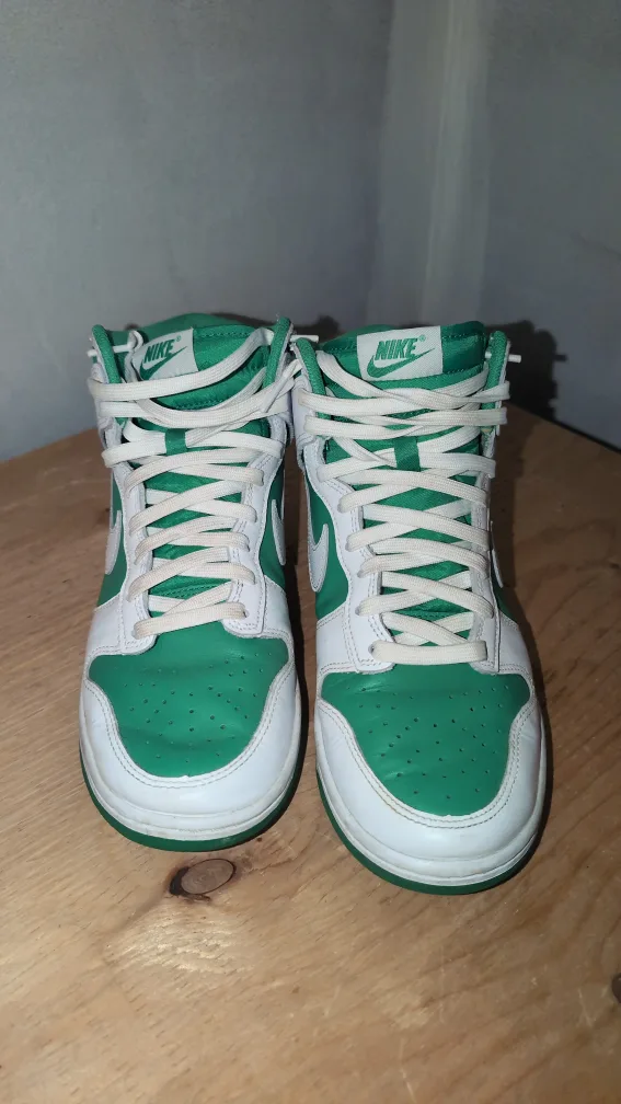 Nike Dunk High Green/White Shoes image indicator(2)