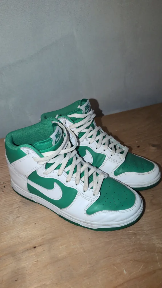 Nike Dunk High Green/White Shoes image indicator(4)