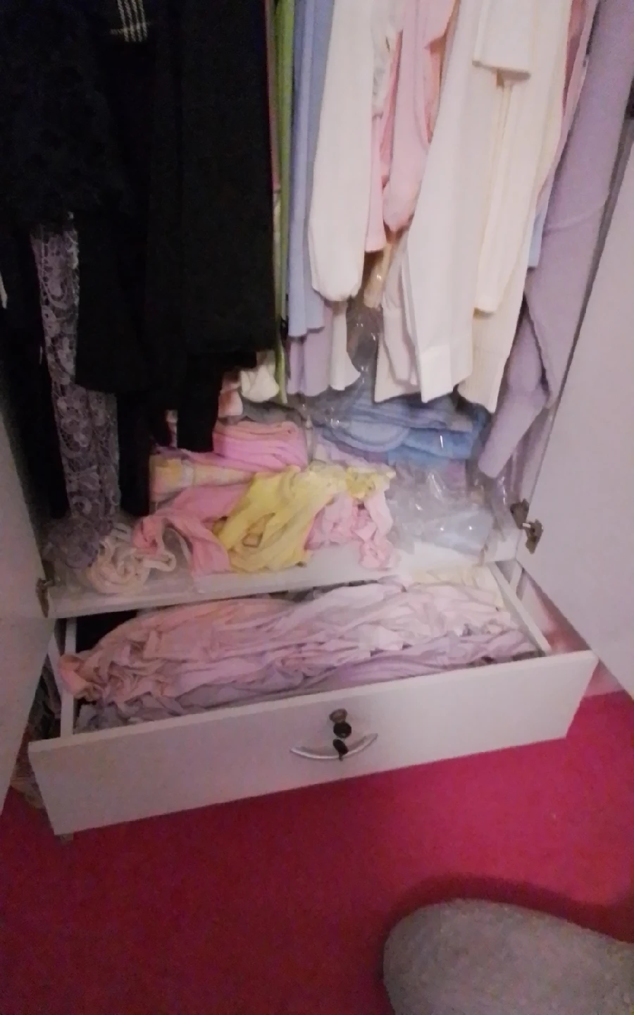 Two White Wardrobes with Drawers - photo 3