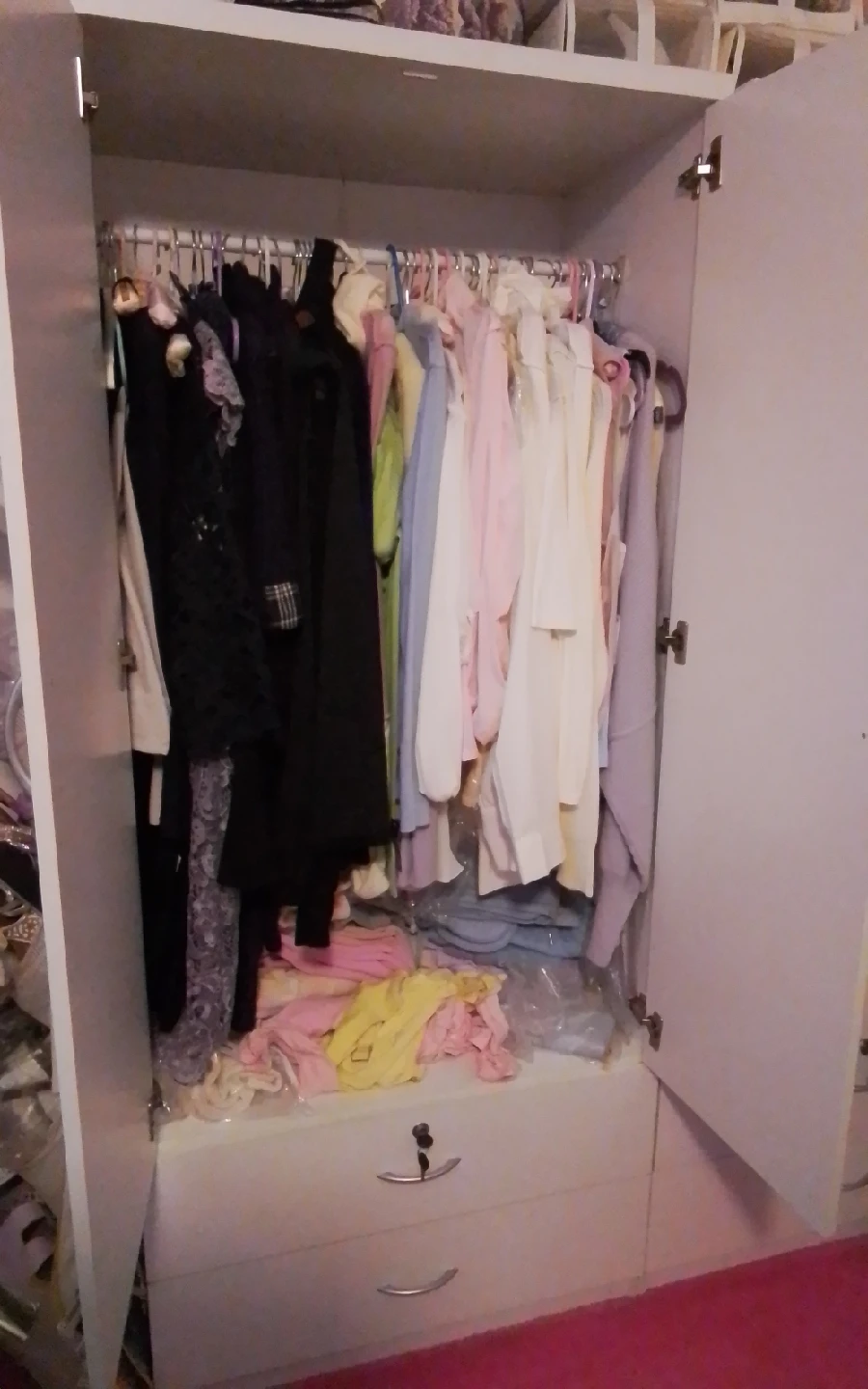 Two White Wardrobes with Drawers - photo 4