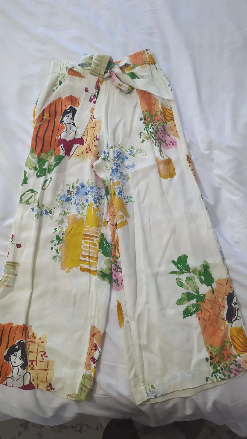 Wilfred- XXS- Floral Print Wide Leg Pants thumbnail