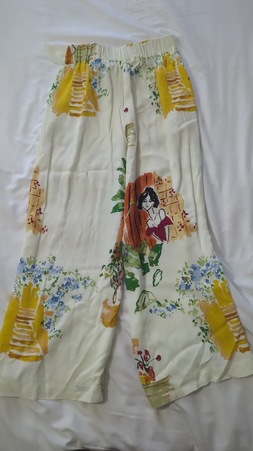 Wilfred- XXS- Floral Print Wide Leg Pants image indicator(2)