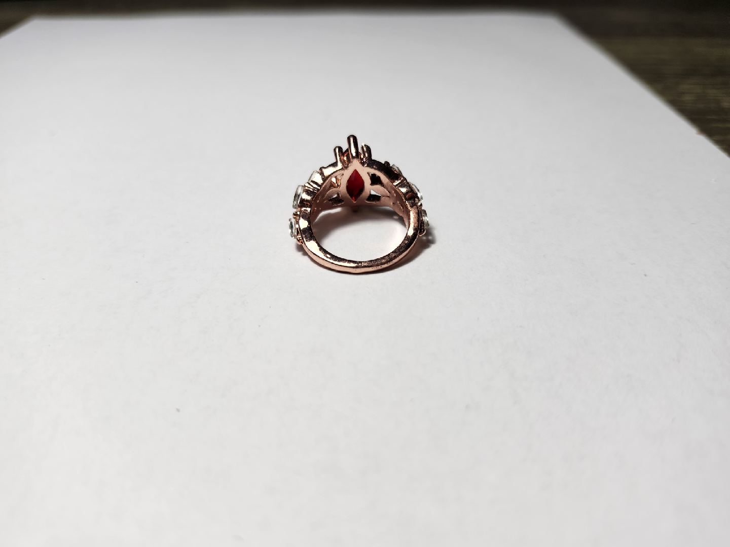 Red Gemstone Ring - photo 4