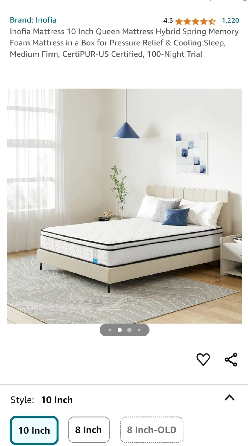 Inofia 10 Inch Queen Hybrid Mattress - photo 2