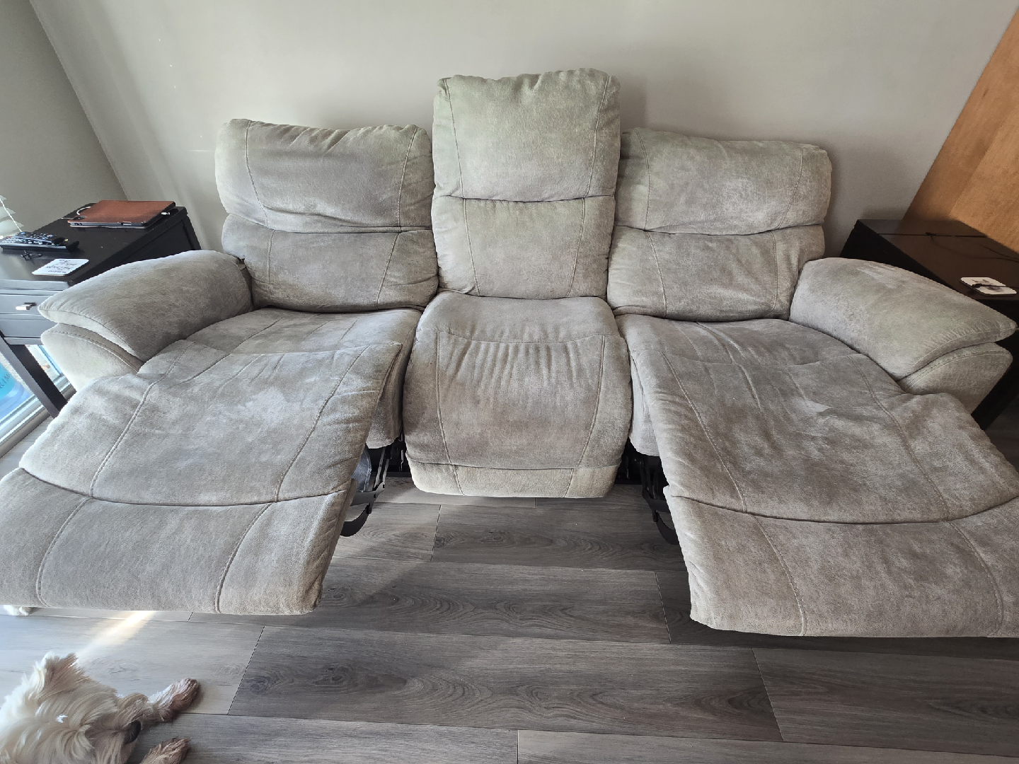 Three Seater Reclining Sofa with USB Port