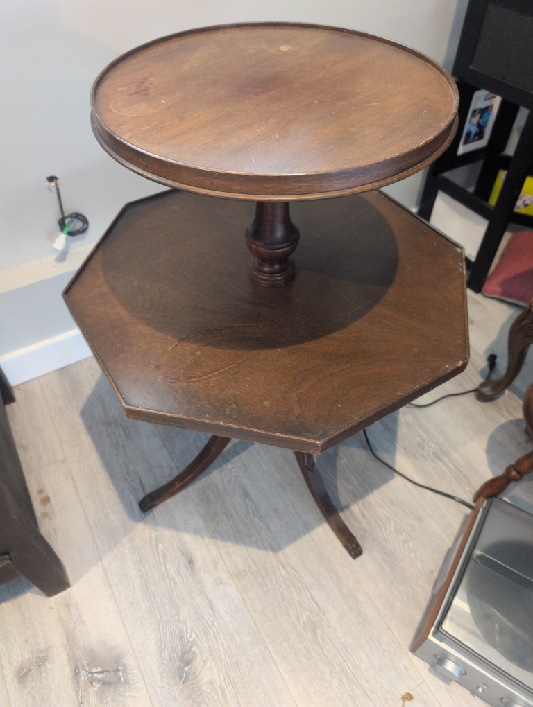 Wooden Octagon Accent Table