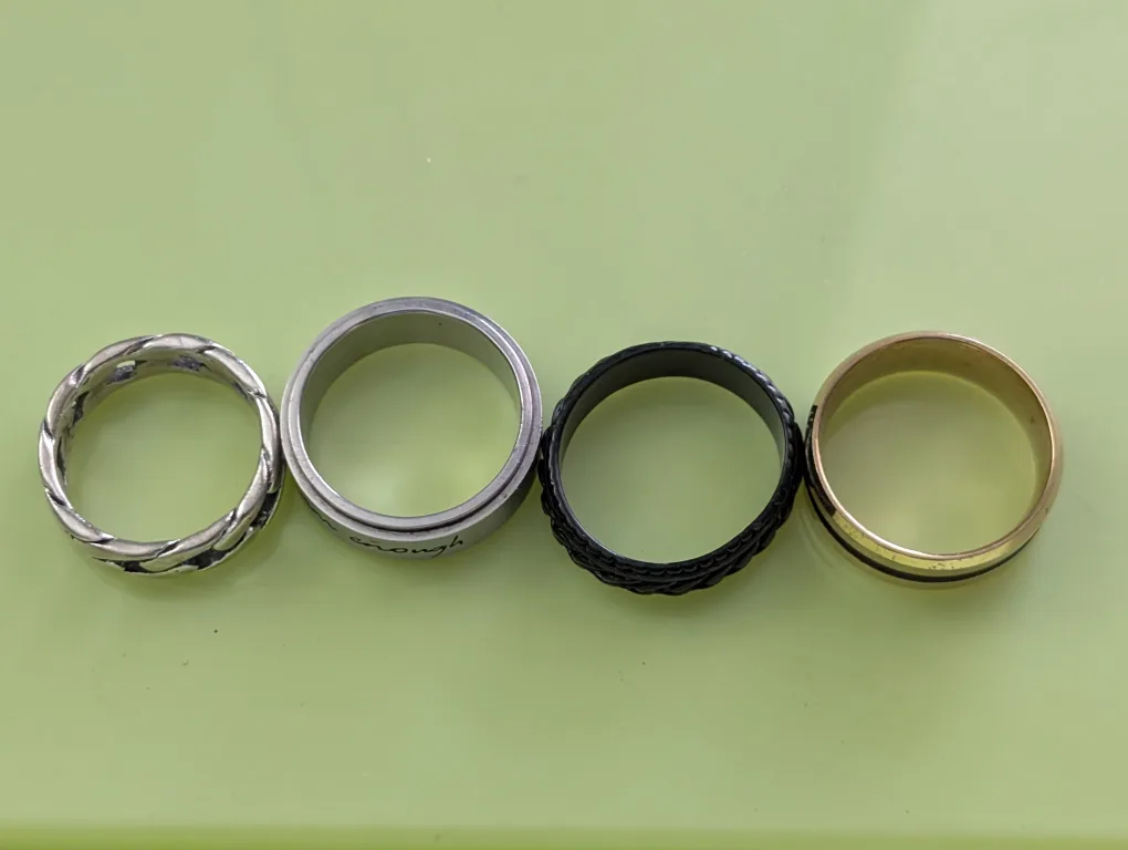 🧡Assorted Rings - Silver, Black, Gold thumbnail