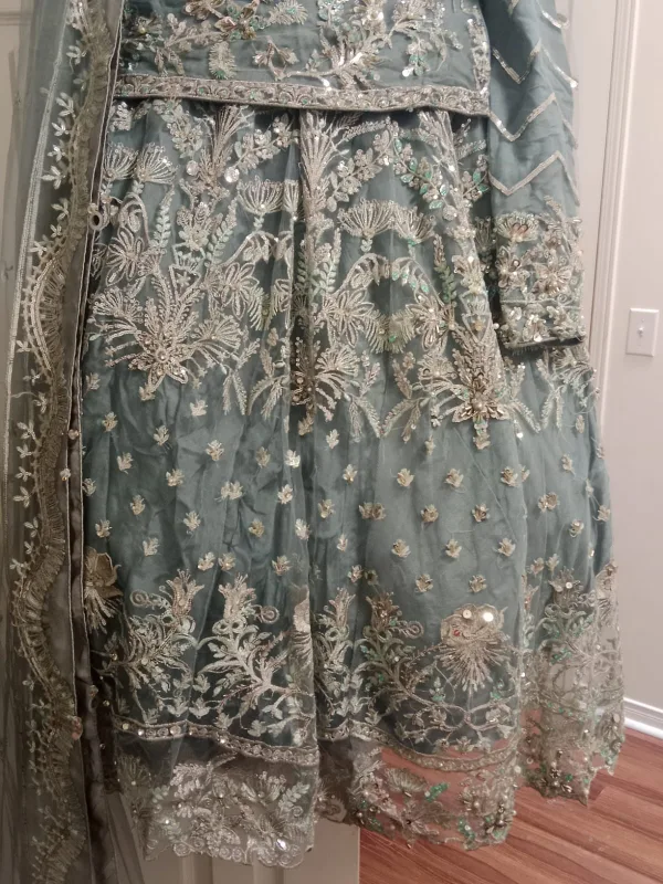 Blue Embroidered Lehenga Choli Set image indicator(3)