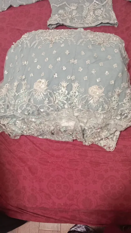 Blue Embroidered Lehenga Choli Set image indicator(7)