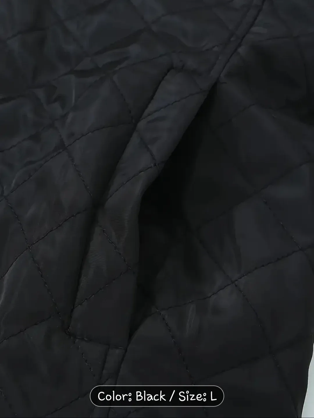 Black Quilted Hooded Jacket - Size L✨️🧥 image indicator(10)