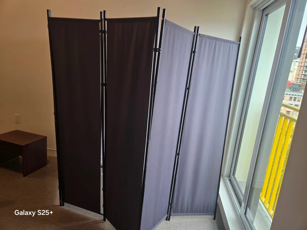 Folding Room Divider Screen - Grey image indicator(2)