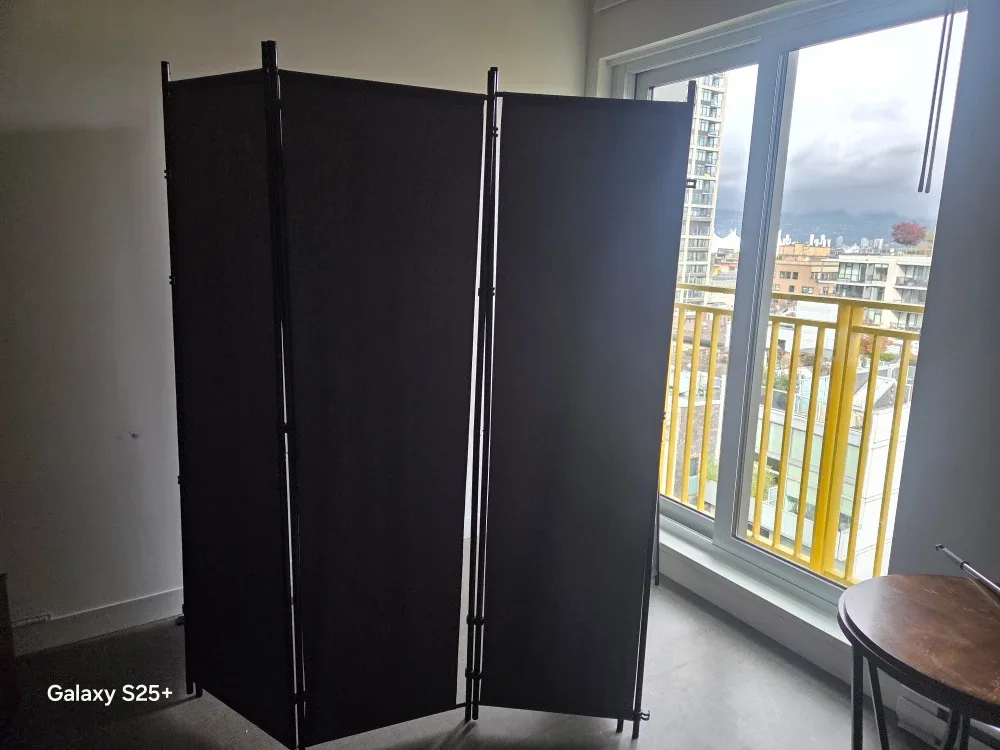 Folding Room Divider Screen - Grey image indicator(4)