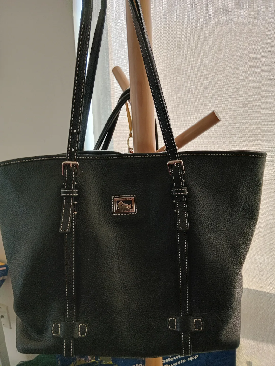 Dooney & Bourke Black Leather Tote Bag thumbnail