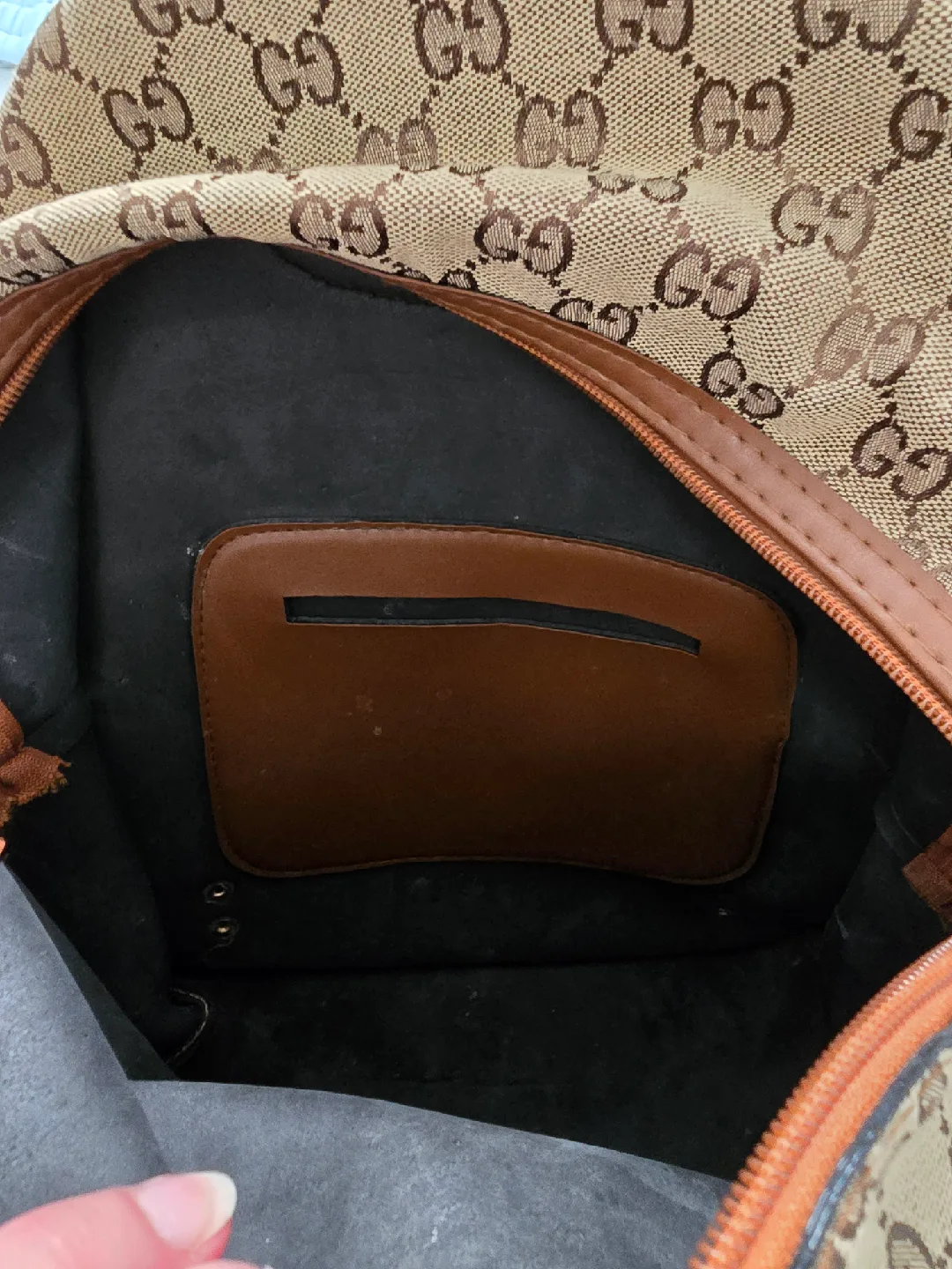 Patterned Brown Backpack image indicator(2)