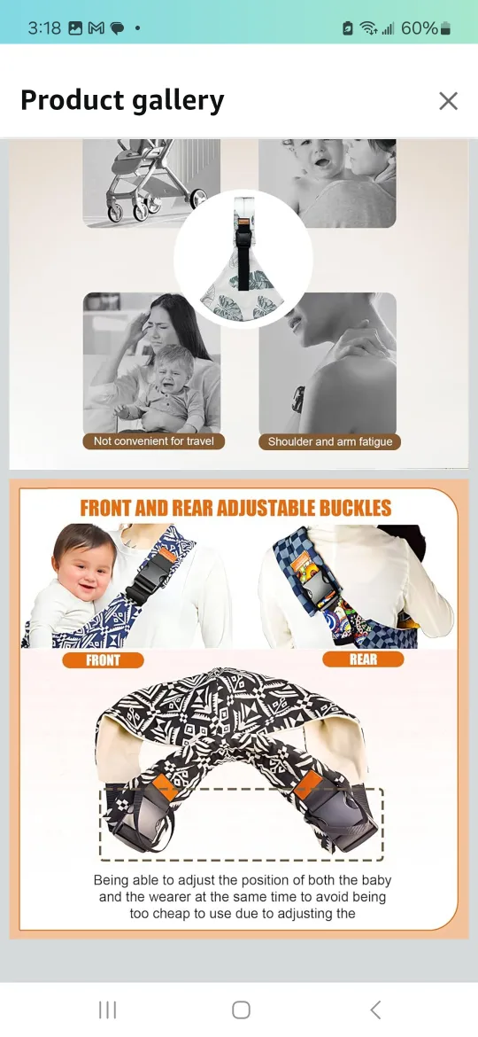 Baby Sling Carrier - Adjustable & Comfortable image indicator(5)