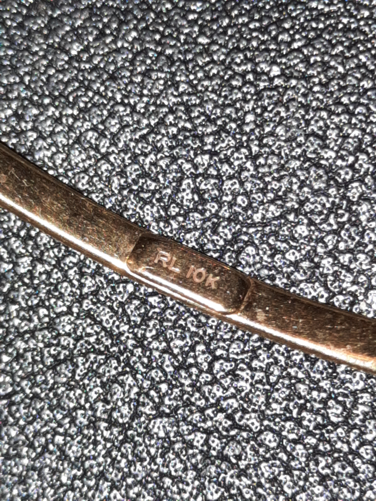 Authentic genuine solid 10k yellow gold bangle bracelet - photo 4