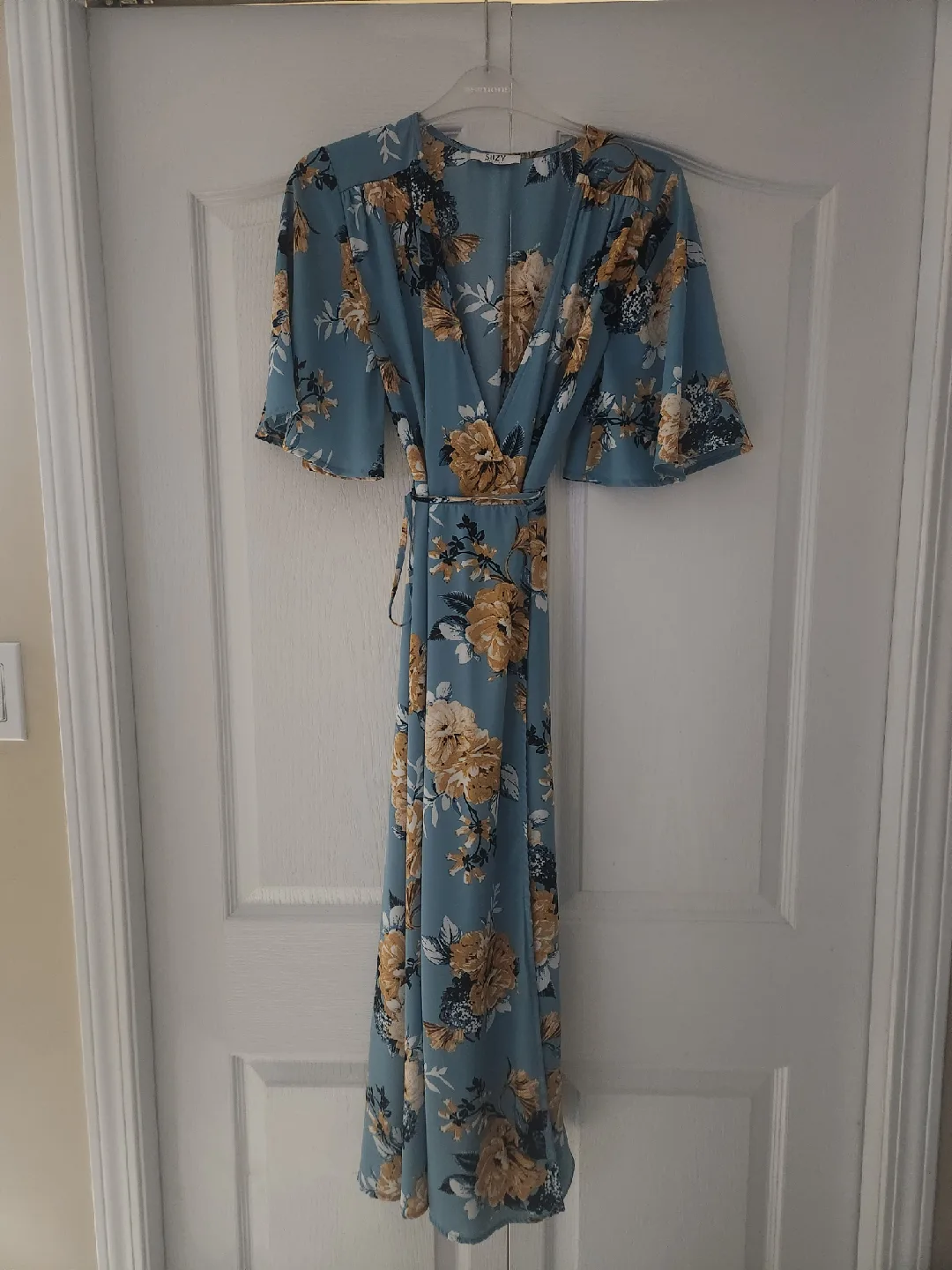 Suzy Shier Floral Wrap Dress thumbnail