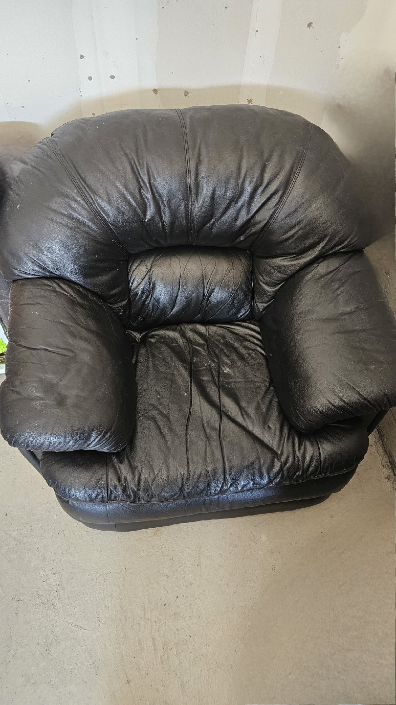 Moving Out Sale! Black Leather Armchair