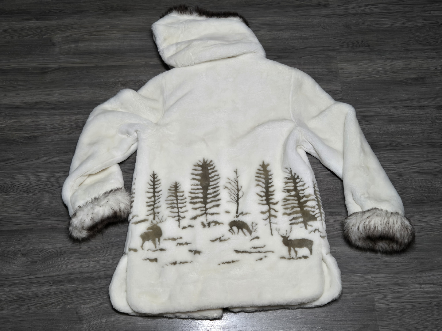 Mar-Lo Faux Fur Hooded Coat - Size M/M - photo 5