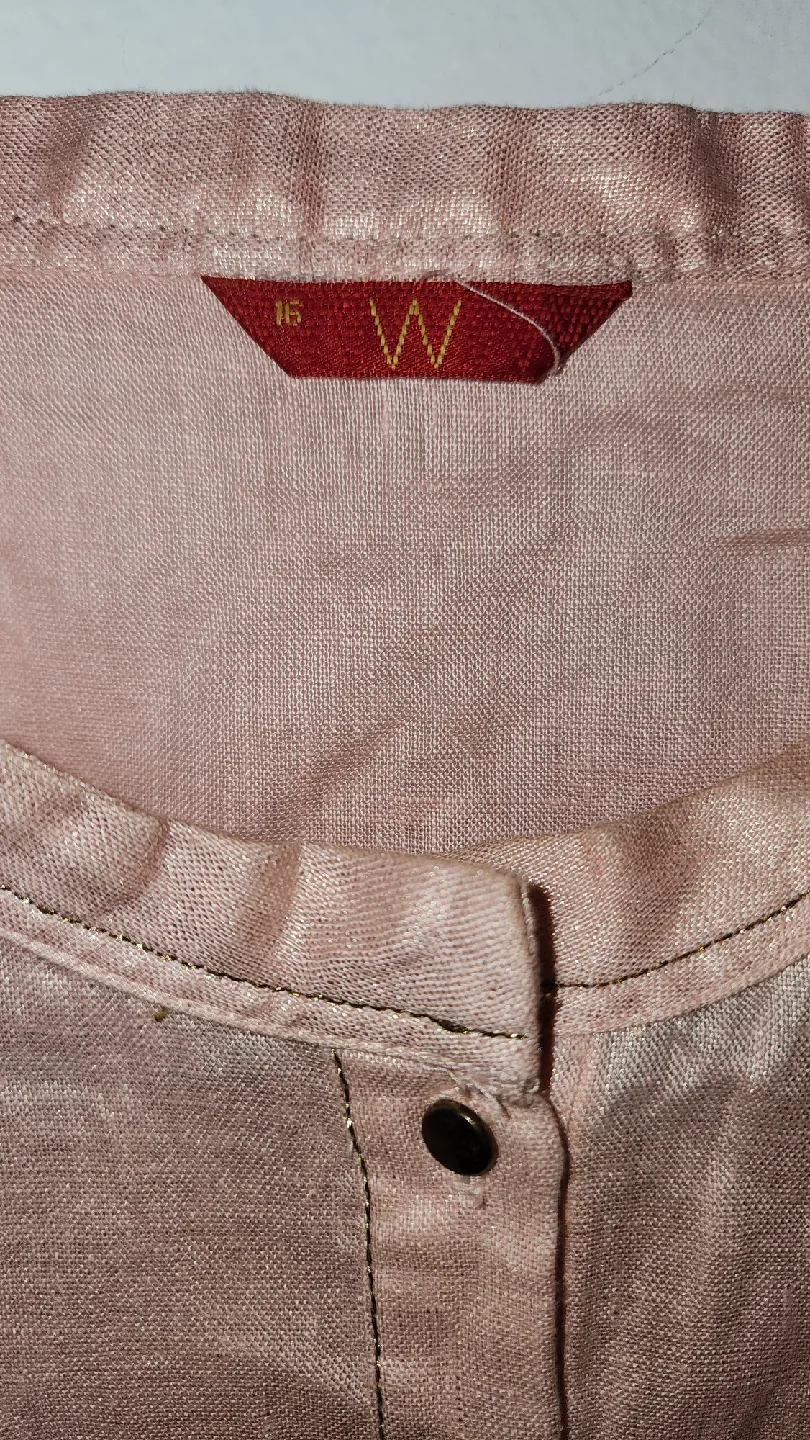 W Linen Pink Tunic/ Kurti image indicator(2)