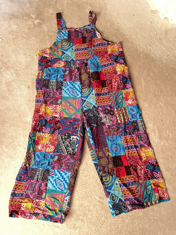 New oversized Patchwork Jumpsuit