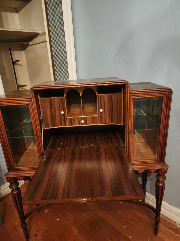 Antique Wood Liquor Cabinet image indicator(2)