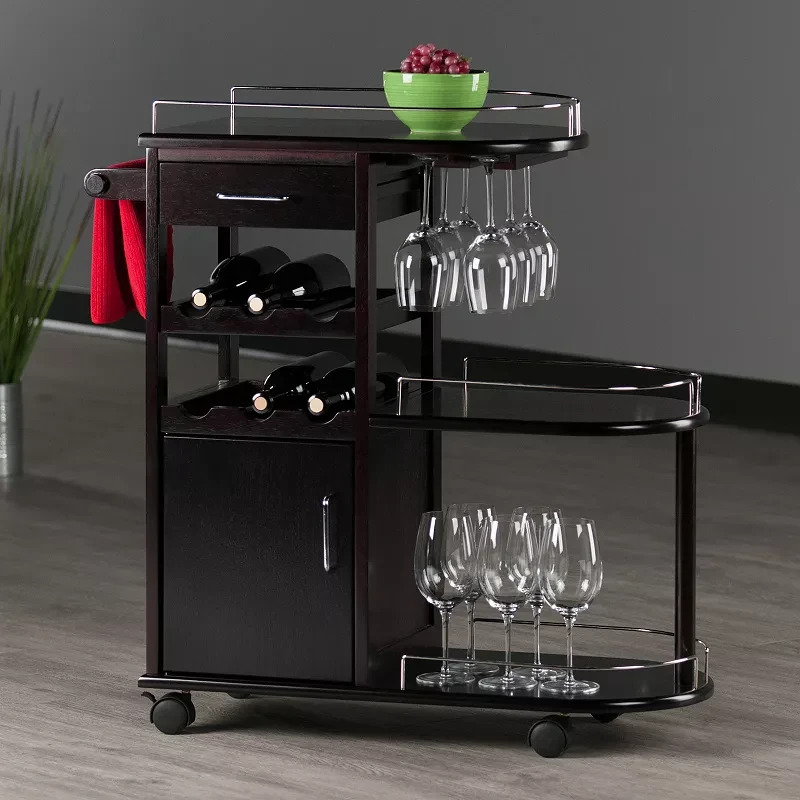 Wooden Wine Rack Bar Cart - photo 3