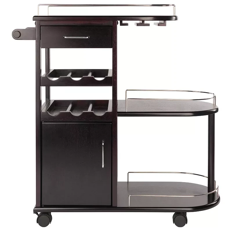 Wooden Wine Rack Bar Cart - photo 4