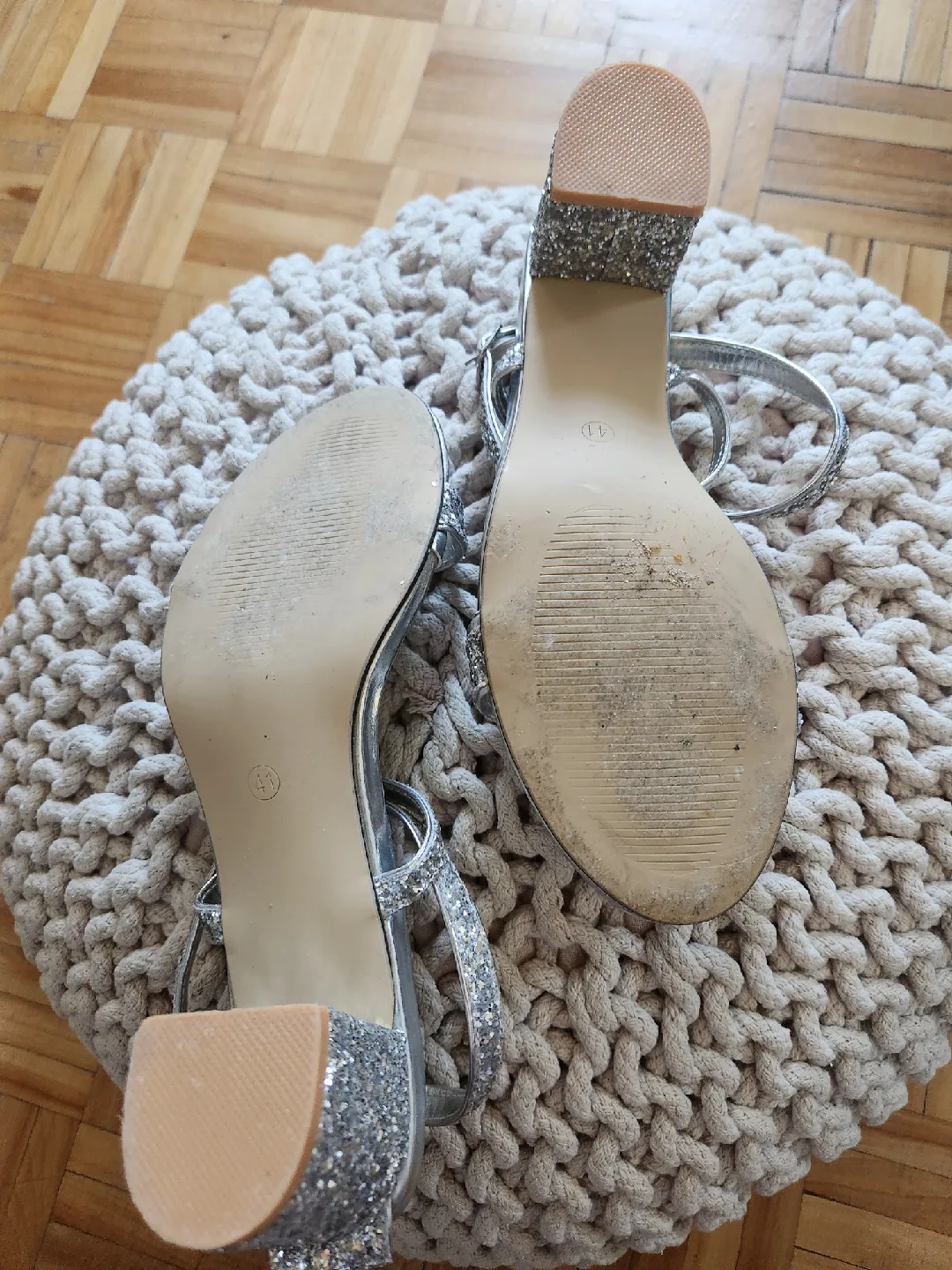 Silver Glitter Heels - Size 11 - 41 image indicator(3)
