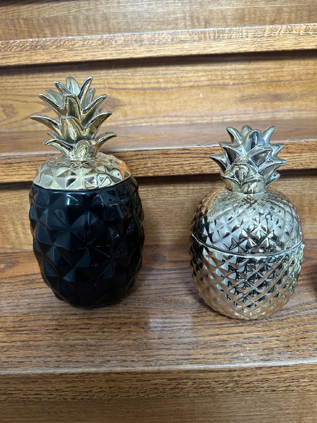 Pineapple Decor Jars/ candles - Black & Silver thumbnail