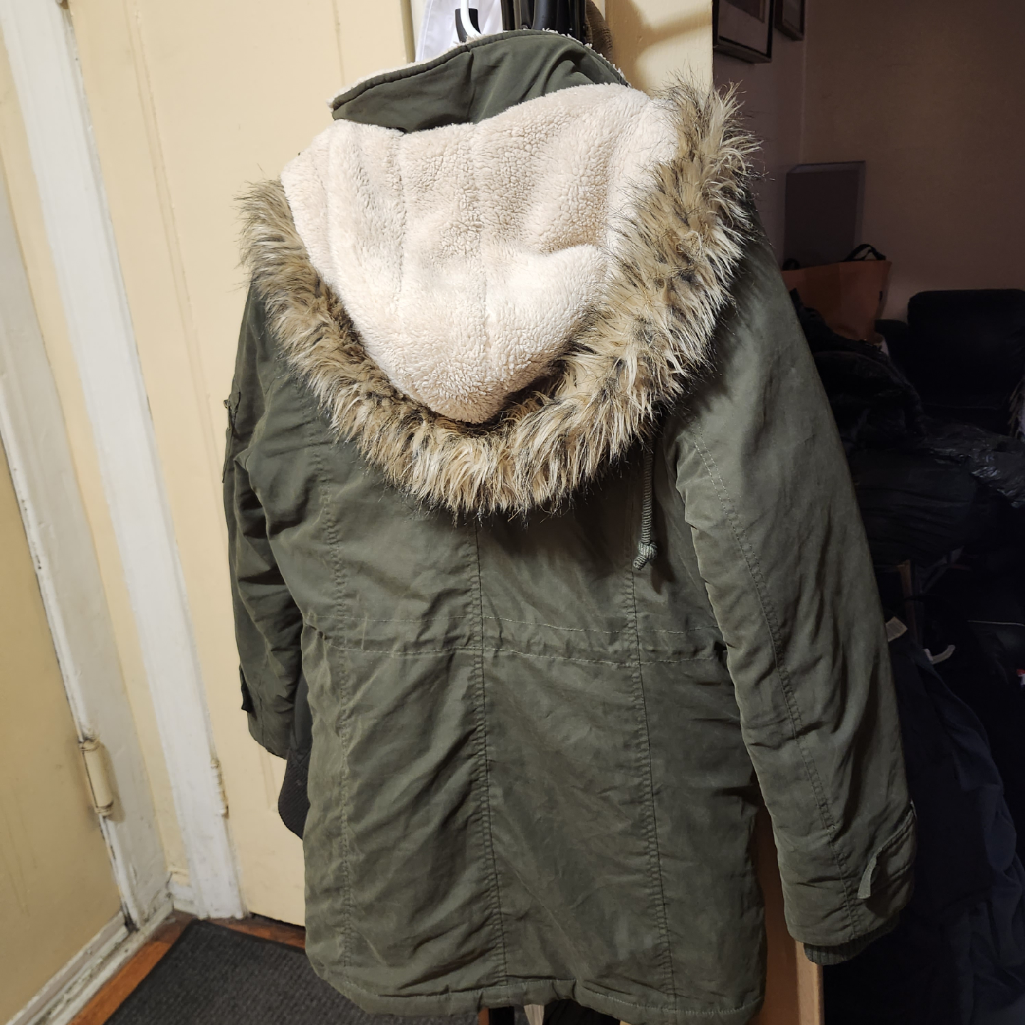 DKNY Olive Green Winter Parka, Size M - photo 3