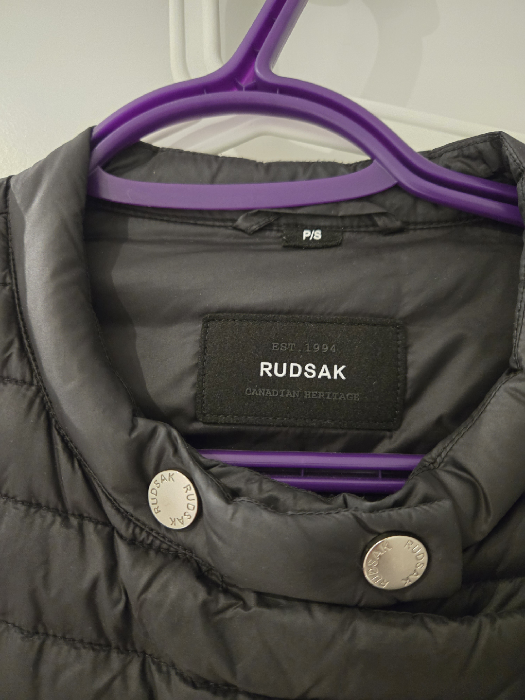 Rudsak Black Puffer Jacket - Size P/S - photo 2