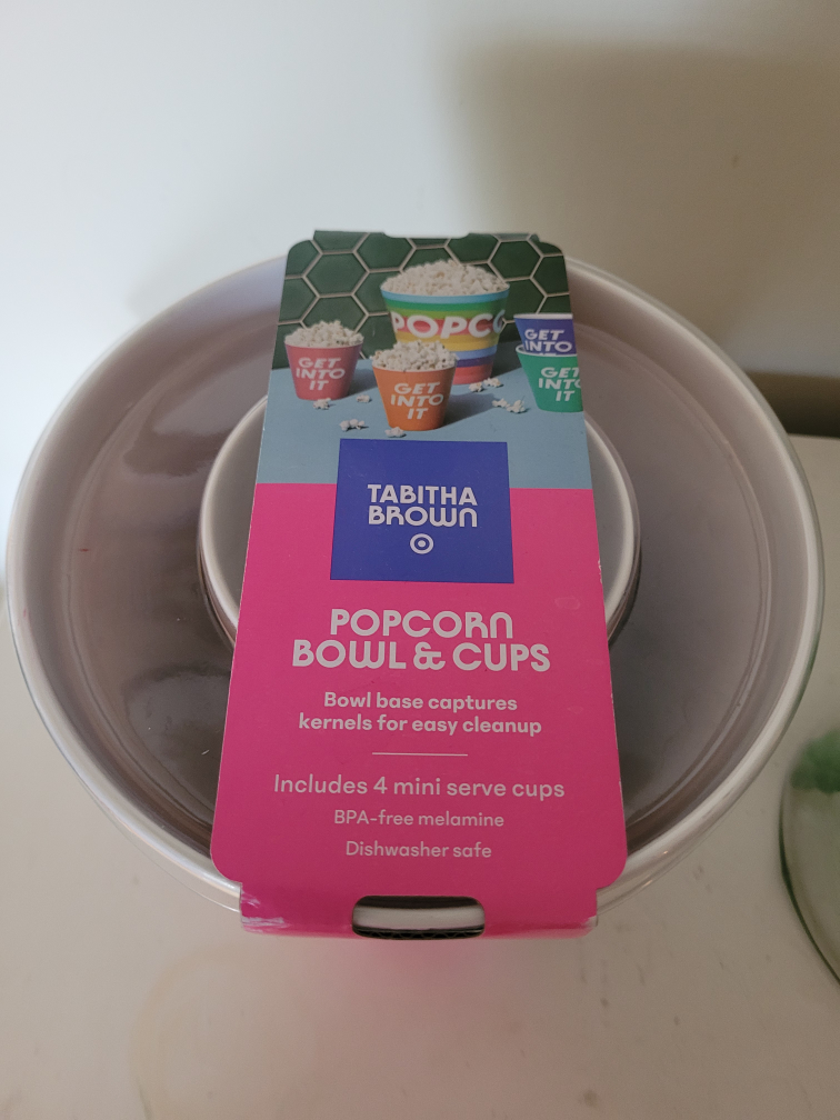 Tabitha Brown Popcorn Bowl & Cups Set - New🥕 - photo 2