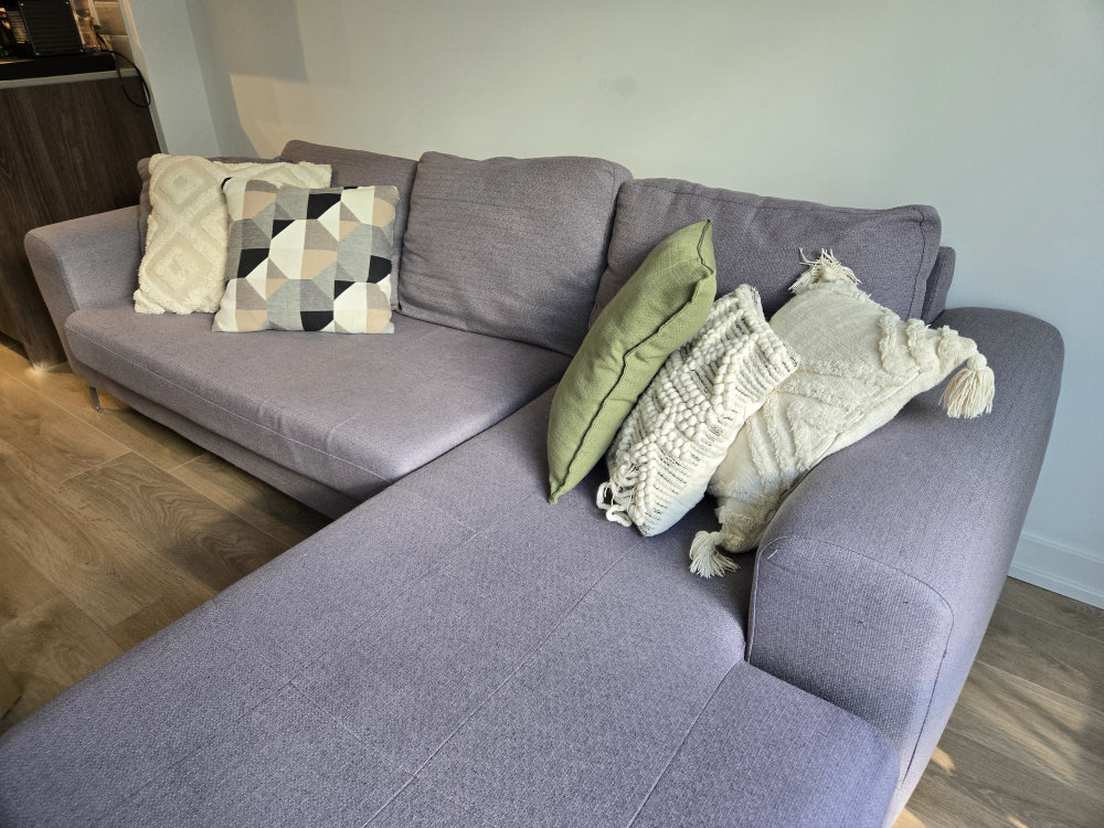 Grey L Shape Sectional Sofa - photo 3