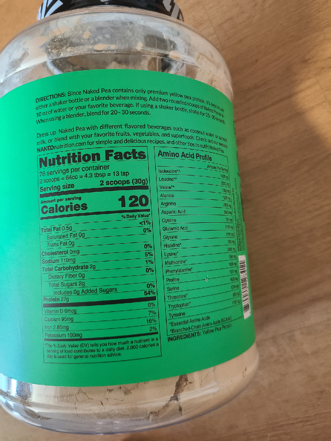 Naked Pea 100% Premium Pea Protein, 5 lb - photo 2